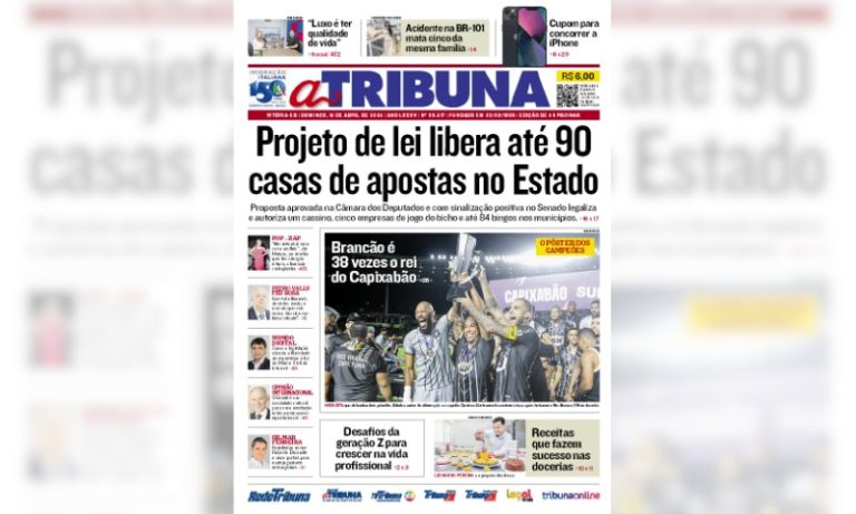 Confira os destaques do jornal A Tribuna deste domingo