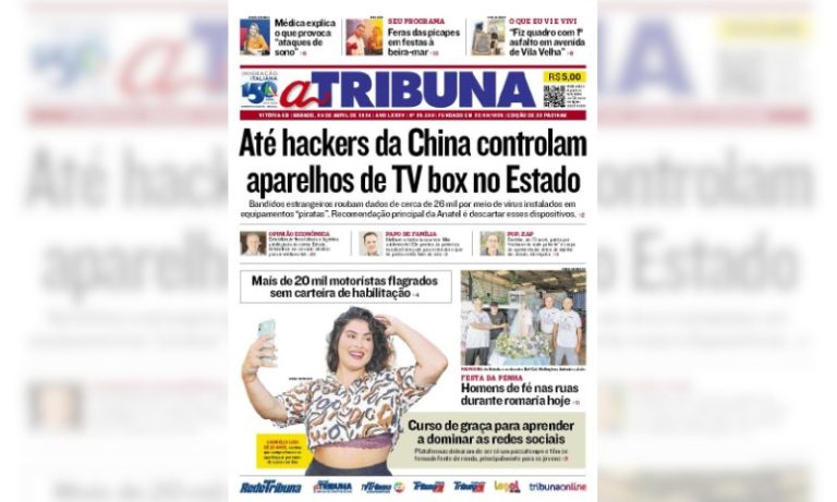 Confira os destaques do jornal A Tribuna deste sábado