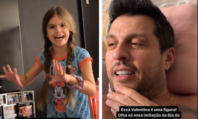 Filha do humorista Ceará impressiona pai ao imitar Beatriz do BBB