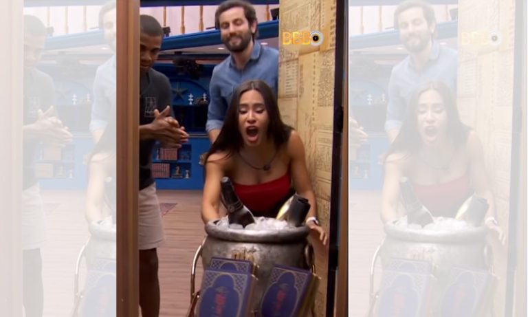 Finalistas do ‘BBB 24’ celebram com espumante e ajustam estratégias para a final