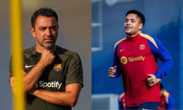 Xavi promete dar minutagem a Vitor Roque no Barcelona: ‘Acreditamos nele’