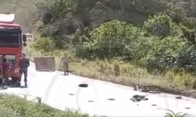 Acidente na BR-262, em Marechal Floriano, mata duas pessoas