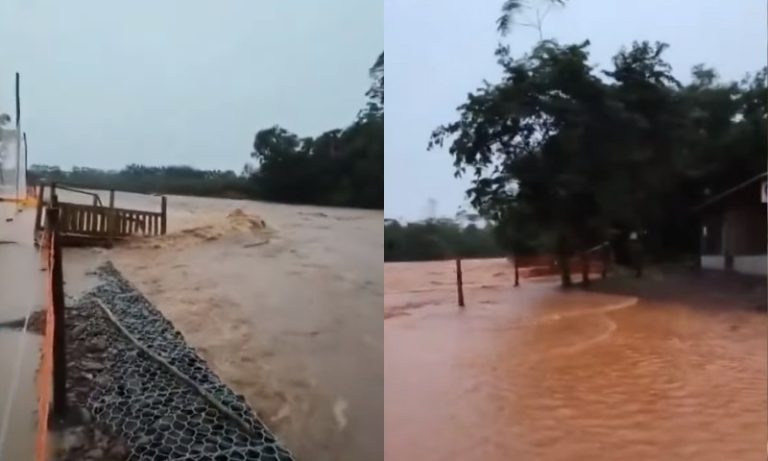 Chuvas chegam a SC, derrubam casas, arrastam carros e 1 morte é registrada