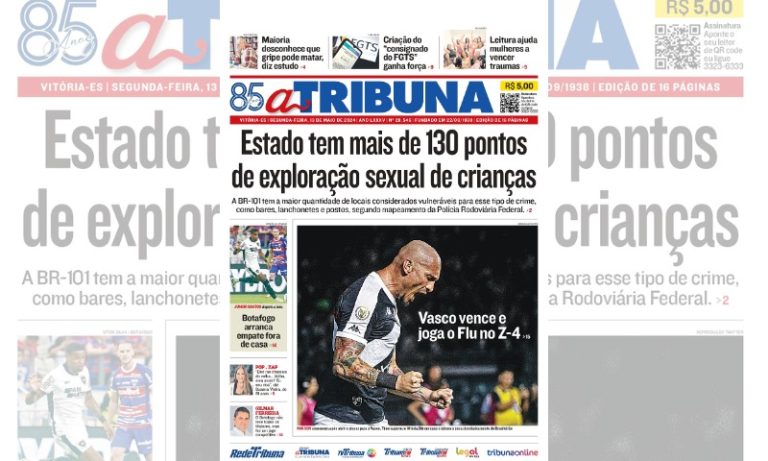Confira os destaques do jornal A Tribuna desta segunda-feira