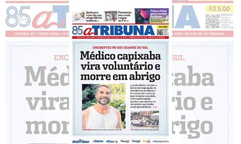 Confira os destaques do jornal A Tribuna desta terça-feira
