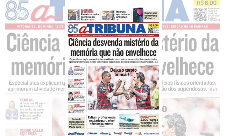 Confira os destaques do jornal A Tribuna deste domingo
