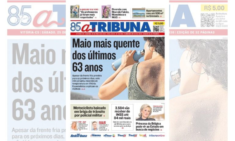 Confira os destaques do jornal A Tribuna deste sábado