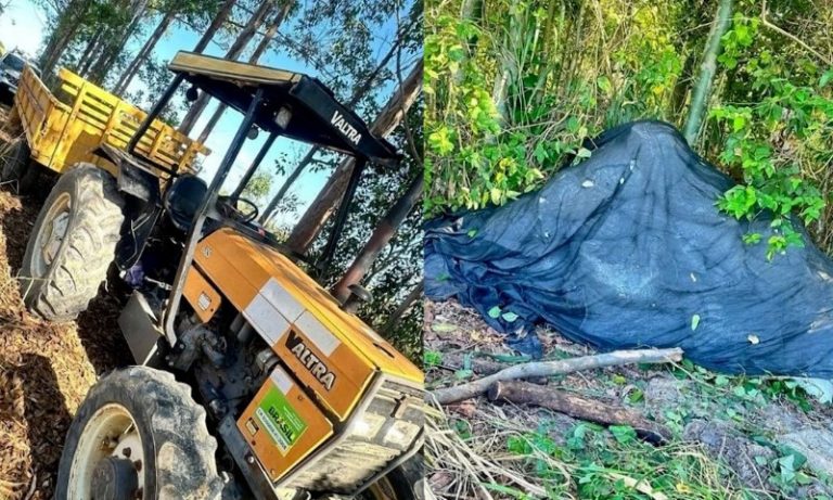 Criminosos rendem funcionários e roubam carga de café usando trator no ES