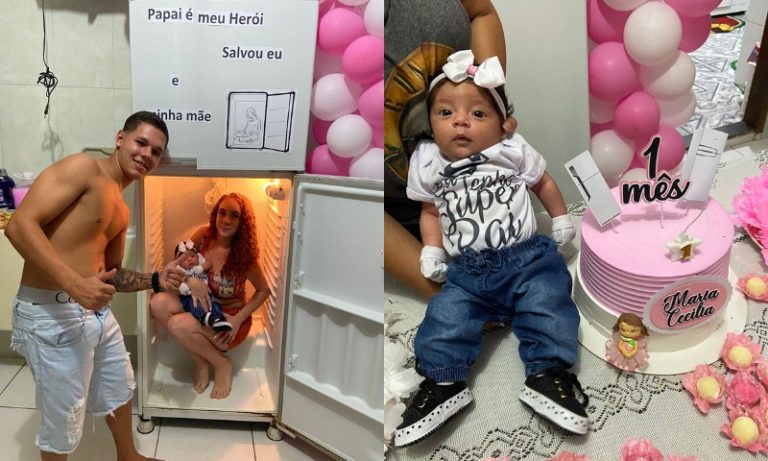 Mimoso do Sul: grávida resgatada em geladeira celebra “mesversário” da filha