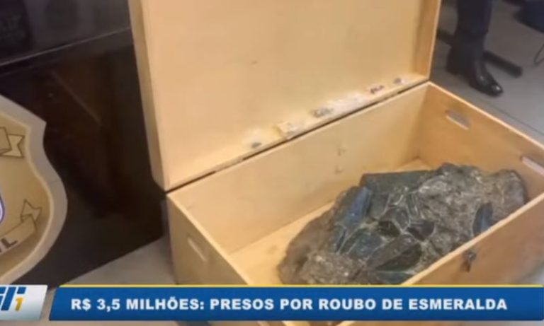 Trio preso por tentar vender esmeralda milionária de 120 quilos no Recife