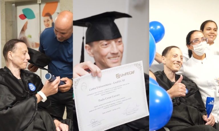 Aluno com câncer tem formatura antecipada e recebe diploma dias antes de morrer