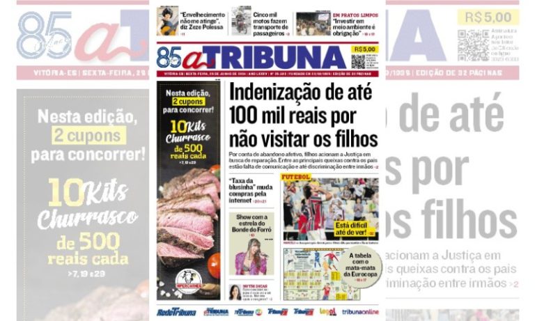 Confira os destaques do jornal A Tribuna desta sexta-feira
