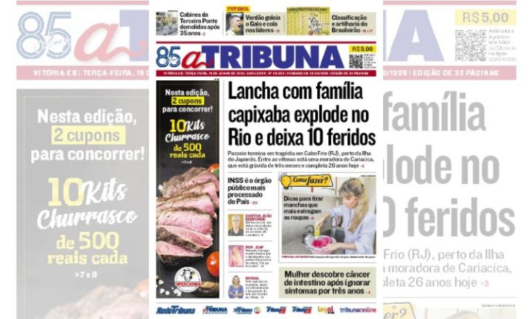 Confira os destaques do jornal A Tribuna desta terça-feira