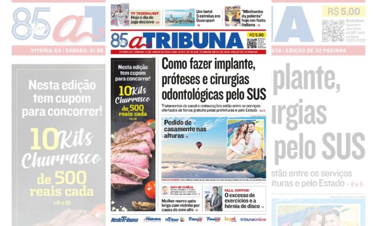 Confira os destaques do jornal A Tribuna deste sábado