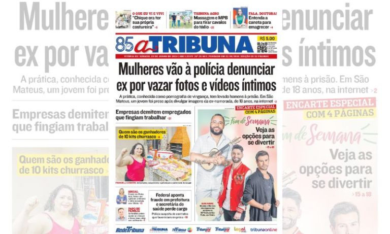 Confira os destaques do jornal A Tribuna deste sábado