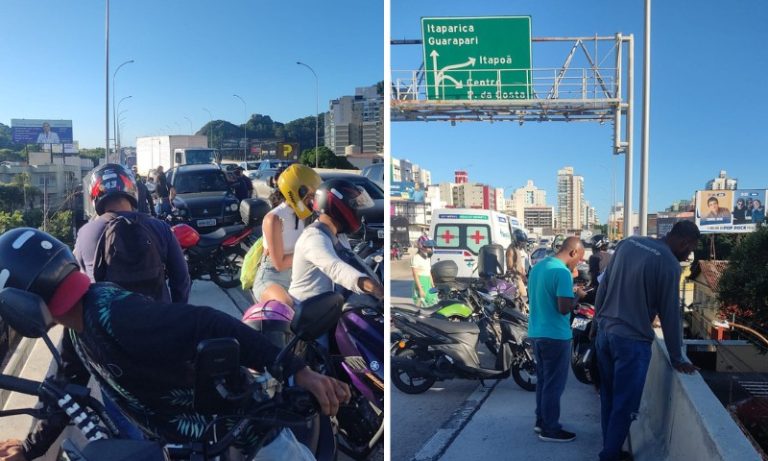 Motociclista arremessado da Terceira Ponte vai passar por exames neurológicos