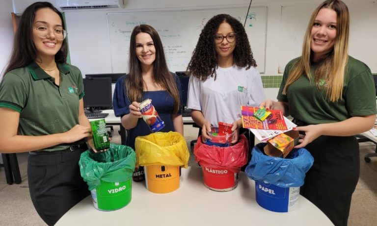 Alunas criam projeto inovador de reciclagem