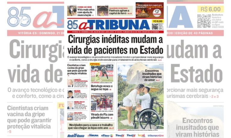 Confira os destaques do jornal A Tribuna deste domingo