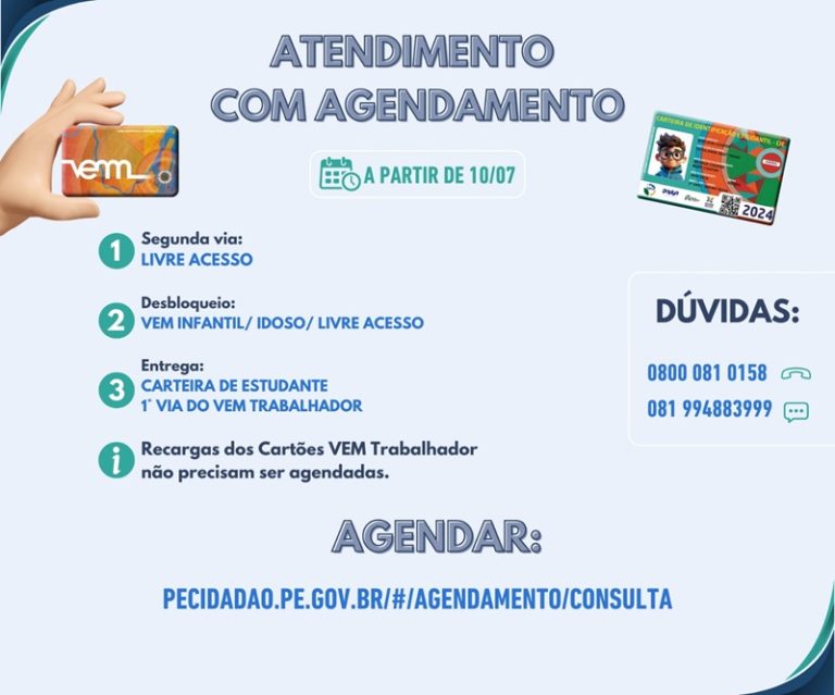 Grande Recife oferece agendamento para segunda via da carteira de estudante