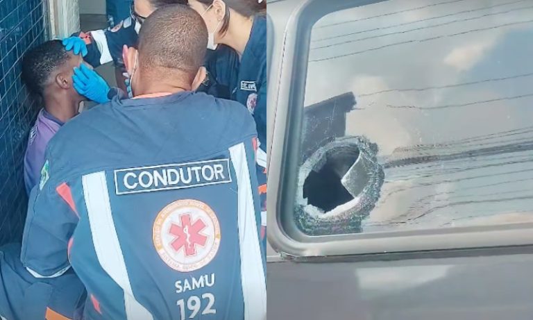 Jogador fica ferido após ônibus ser atingido por pedra na saída do Kleber Andrade