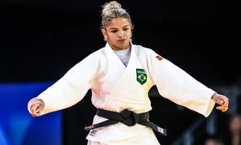Larissa Pimenta derrota campeã mundial e conquista medalha de bronze no judô