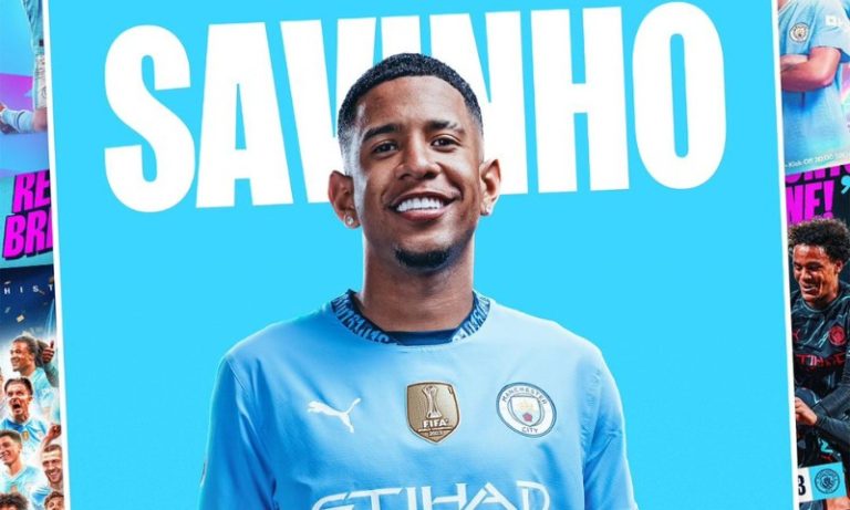 Manchester City oficializa o atacante Savinho até 2029: ‘Emocionante estar aqui’