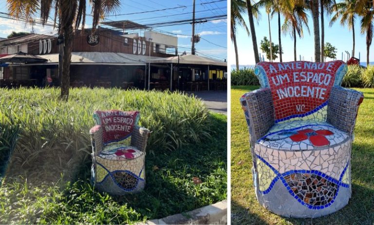 Obra de arte de mais de 100 kg é furtada na Praia do Canto