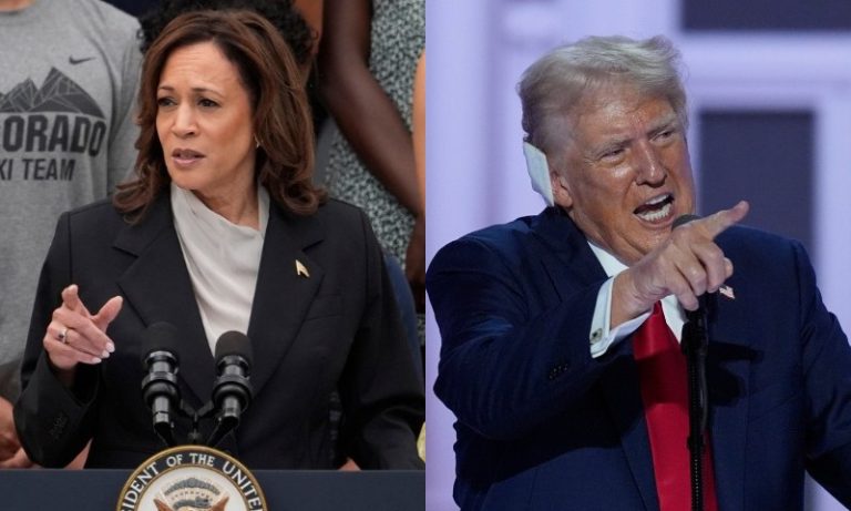 Pesquisa de intenção de voto aponta Kamala Harris com 44%, e Trump com 42%