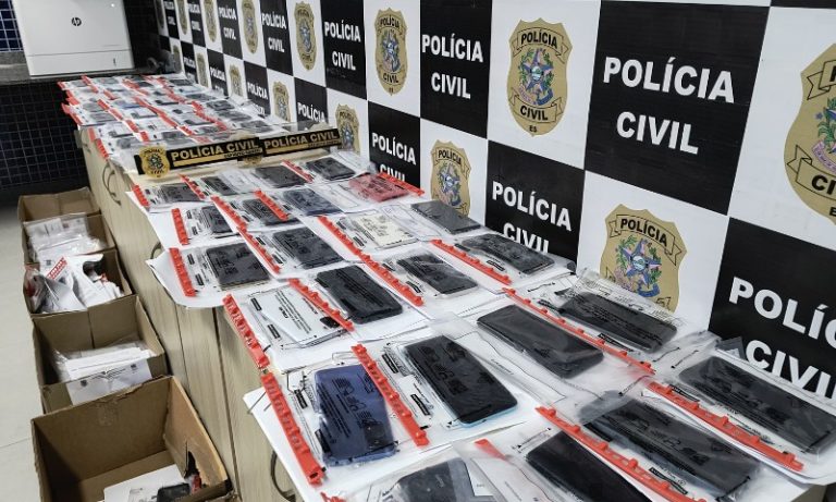 Polícia recupera mais de 200 celulares roubados após envio de mensagens no ES