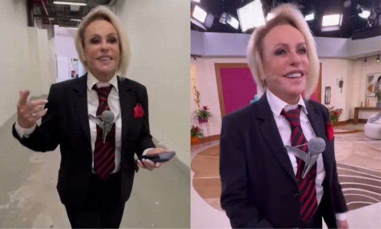 Ana Maria Braga se veste como Silvio Santos em homenagem no Mais Você