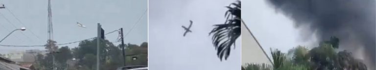 Avião com 62 pessoas cai em Vinhedo, no interior de São Paulo