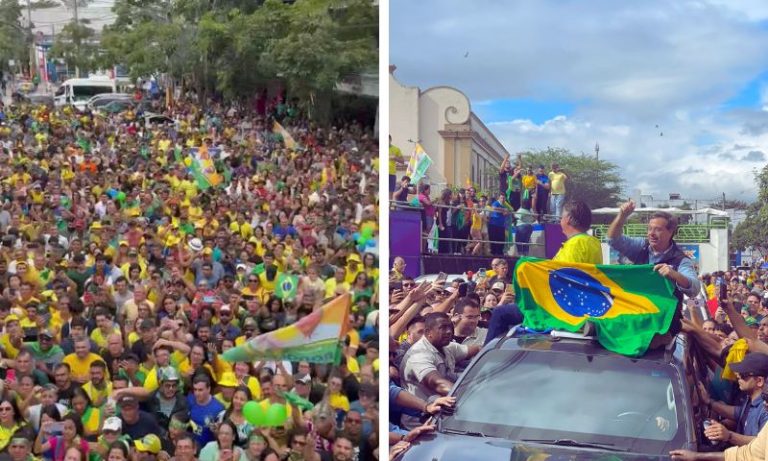 Bolsonaro realiza ato em Gravatá e defende legado em discurso sobre trio elétrico