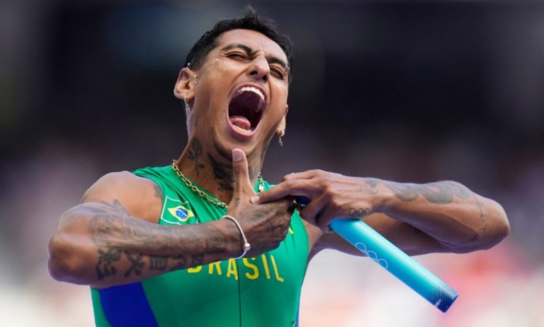 Brasil é eliminado no revezamento 4x100m masculino no atletismo em Paris