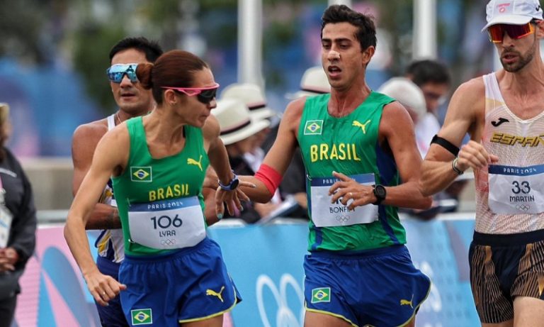Brasileiros terminam maratona da marcha atlética em revezamento na 7ª posição