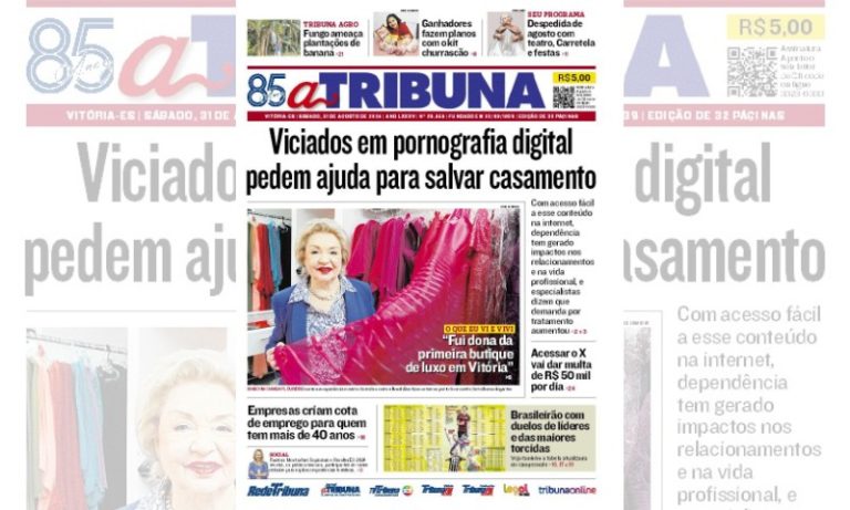 Confira os destaques do jornal A Tribuna deste sábado
