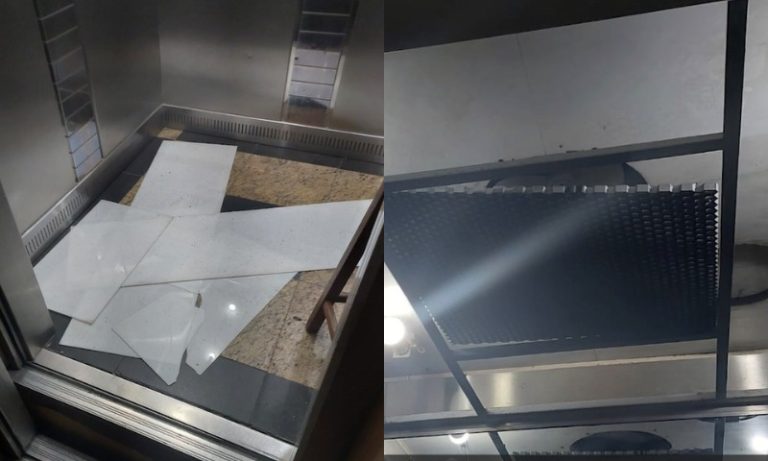 Elevador bate em teto de edifício de dez andares em Vitória