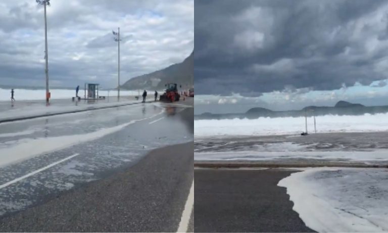 Idoso morre arrastado por onda forte no Rio em dia de ressaca no mar