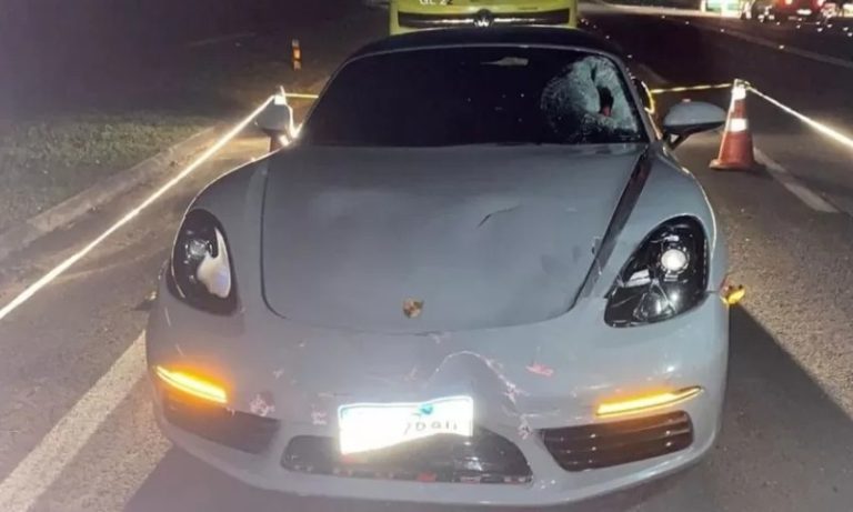 Lavrador morre em acidente com Porsche no RJ e influenciador é procurado