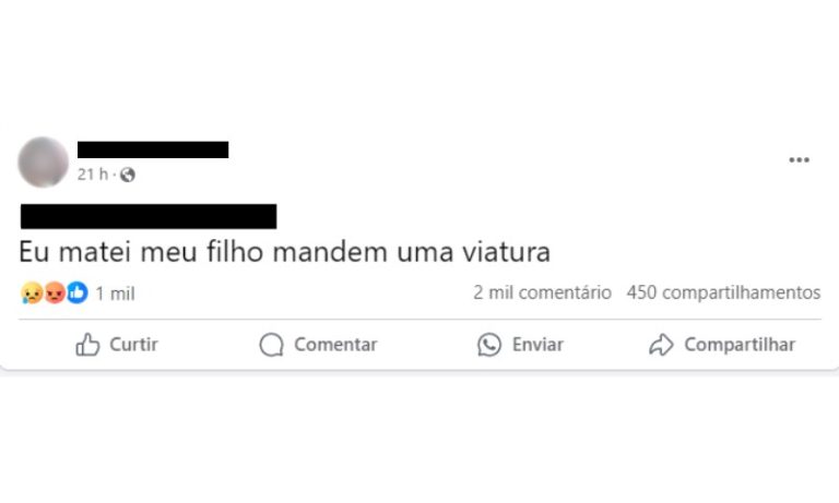 Mãe é presa após postar em rede social que matou o filho de 4 anos no Rio