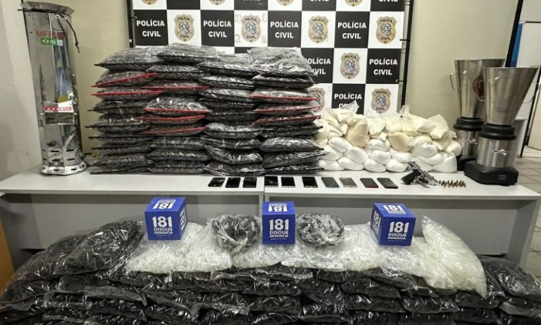 Polícia descobre laboratório de drogas com R$ 2 milhões em cocaína no ES