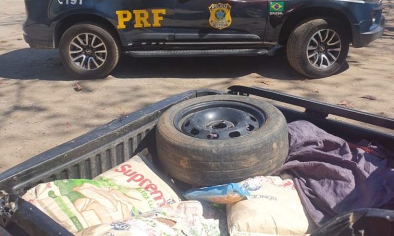 Polícia intercepta veículo e encontra carga de trigo saqueada na BR-101