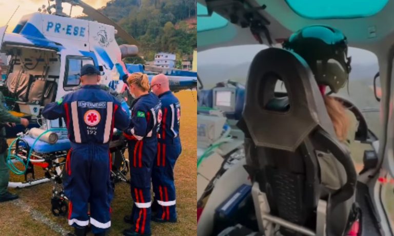 Bebê se afoga em piscina e é resgatada de helicóptero na Região Serrana do ES