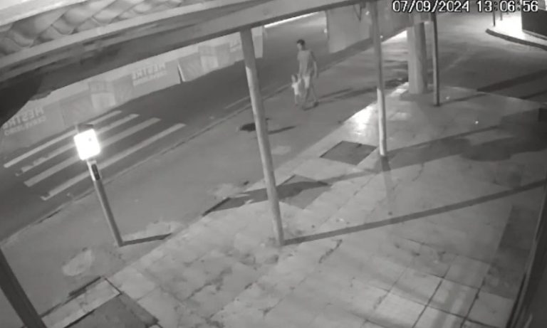 Câmera flagra pai e filha sendo atropelados na faixa de pedestres no Norte do ES