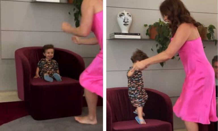 Claudia Raia mostra vídeo do caçula dançando: ‘Quem é o gostoso da mamãe?’