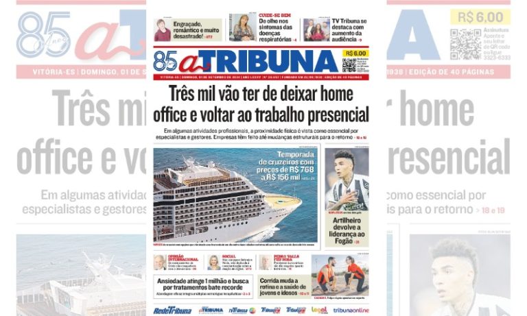 Confira os destaques do jornal A Tribuna deste domingo