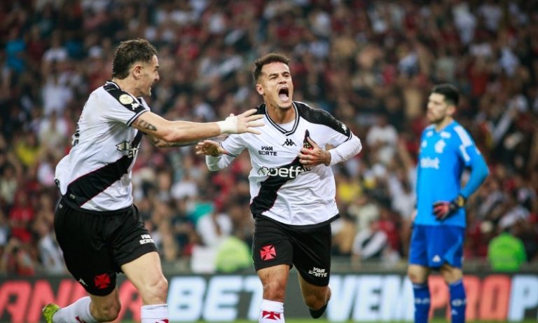 Flamengo domina clássico, mas Vasco busca empate com gol de Coutinho após 14 anos