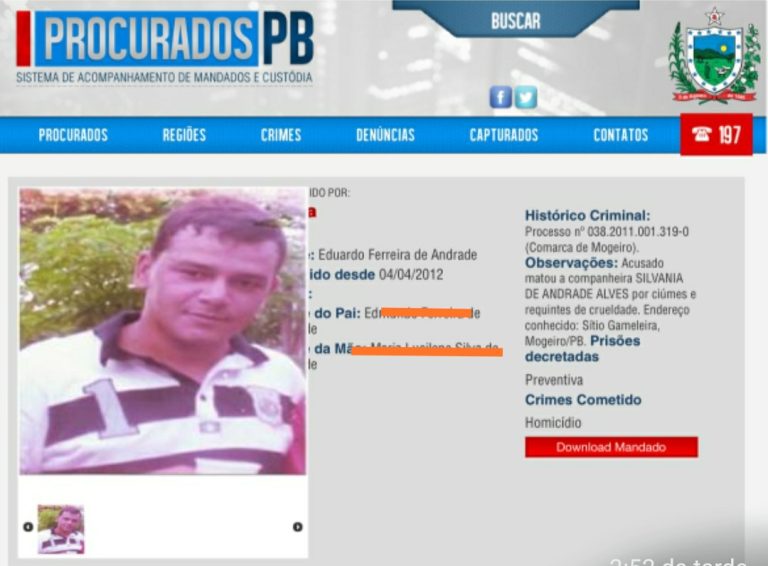 Homem acusado de feminicídio na PB é preso em PE 13 anos após cometer o crime
