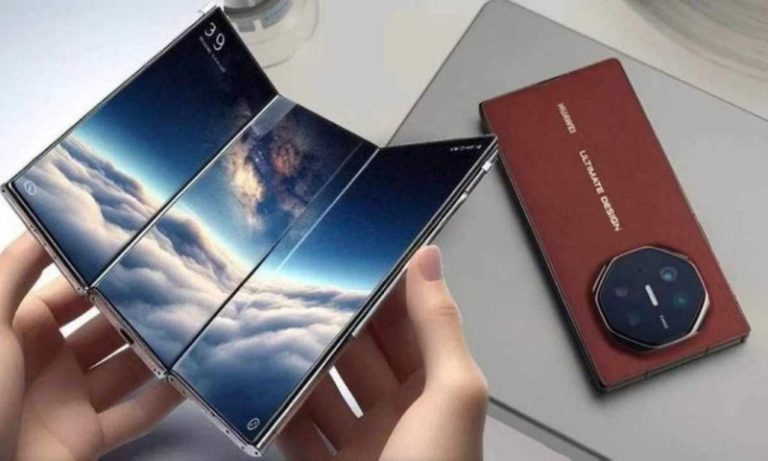 Huawei apresenta o primeiro celular dobrável em três partes