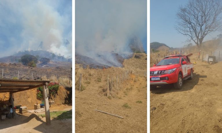 Incêndio atinge O Frade e a Freira no Sul do ES