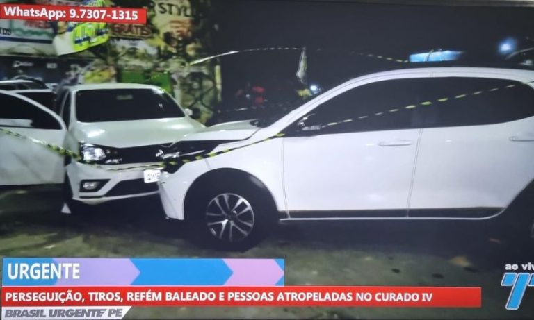 Perseguição policial em Moreno termina com refém baleado e atropelamentos